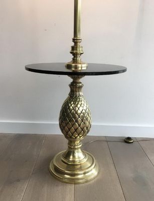Brass Smoked Glass Pineapple Floor Lamp 1970s For Sale At Pamono
