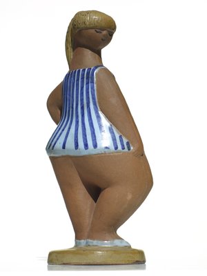 Vintage ABC Girls Dora Pottery Figurine by Lisa Larson for sale at