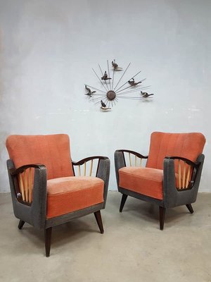 Mid Century Modern French Lounge Chairs 1950s Set Of 2 For Mid Century Modern French Lounge Chairs