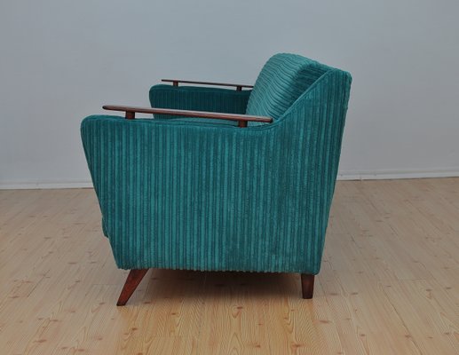 Mid Century Turquoise Sofa Bed 1960s