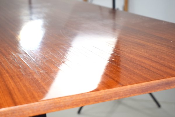 Italian Table In Wood And Iron 1950s For At Pamono Italian Table In Wood And Iron 1950s 2