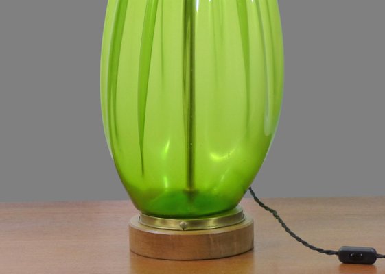 Large Vintage Blown Glass Table Lamp Large Vintage Blown Glass Table Lamp