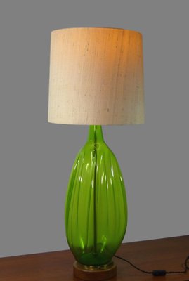 Large Vintage Blown Glass Table Lamp Large Vintage Blown Glass Table Lamp