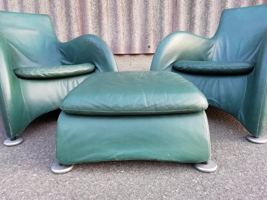 Lounge Chairs Ottoman by Gerard van der Berg for Montis 1990s