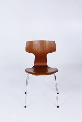 Model 3103 Teak Dining Chairs By Arne Jacobsen For Fritz Hansen Model 3103 Teak Dining Chairs By Arne Jacobsen For Fritz Hansen 1960s 1