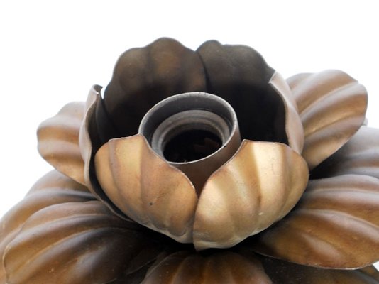 Vintage Italian Metal Flower Wall Lights Set Of 2 For Sale At Pamono