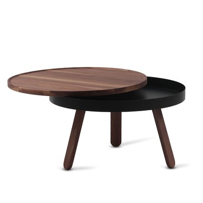 Um Walnut Black Batea Coffee Table With Storage By Daniel García Sánchez For Woodendot At Pamono - Black Oval Coffee Table With Storage Um Walnut Black Batea Coffee Table With Storage By Daniel García Sánchez For Woodendot At Pamono - Black Oval Coffee Table With Storage