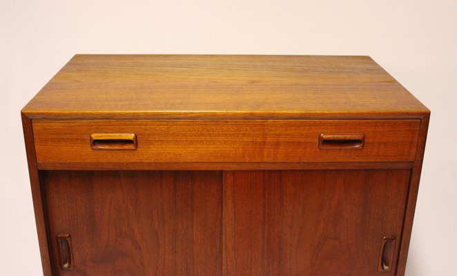 Danish Teak Cabinet With Sliding Doors 1960s For Sale At Pamono