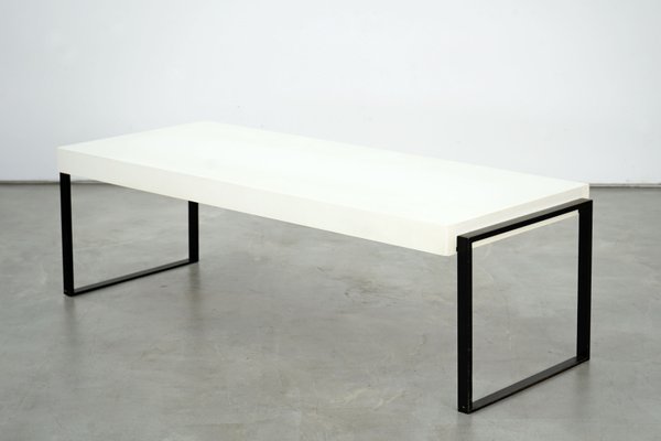White Lacquered Coffee Table 1960s White Lacquered Coffee Table 1960s