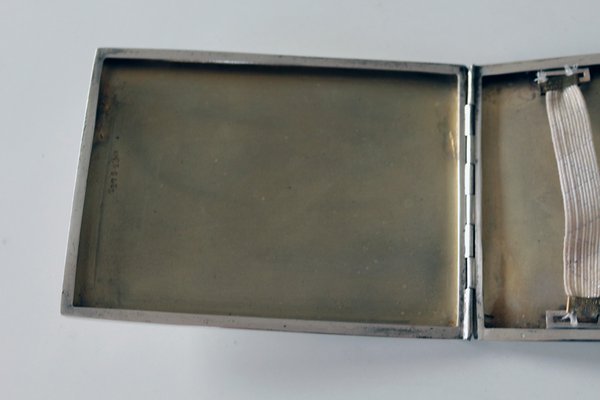Österreichische Vintage Zigarettendose aus Silber