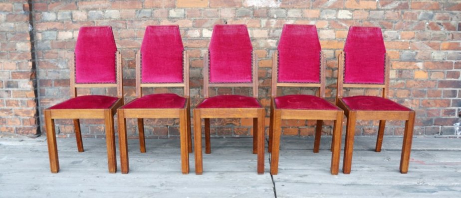 French Oak Dining Chairs 1940s Set Of 5 For At Pamono French Oak Dining Chairs 1940s Set Of 5 1