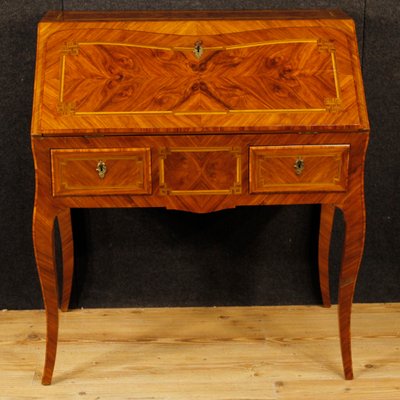 Vintage French Inlaid Wood Desk For Sale At Pamono Vintage French Inlaid Wood Desk 1 - Vintage French Inlaid Wood Desk For Sale At Pamono