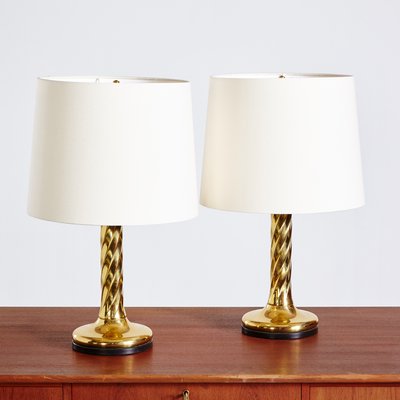 cream colored table lamps