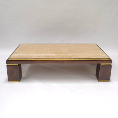 Travertine Coffee Table From Belgo Chrom 1970s Travertine Coffee Table From Belgo Chrom 1970s