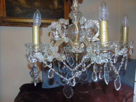 Vintage Crystal Glass Chandelier For, Vintage Lighting Chandelier Parts