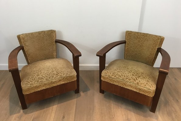 French Art Deco Armchairs 1930s Set Of 2