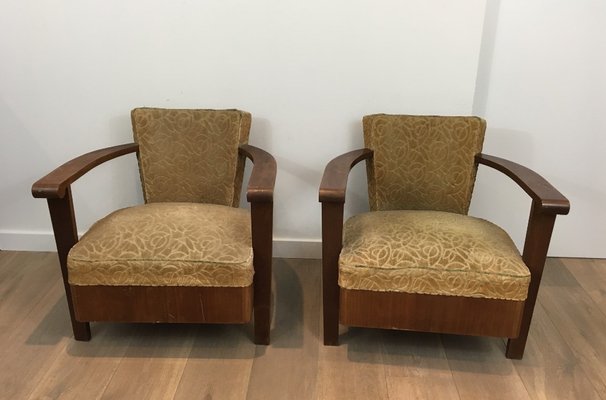 French Art Deco Armchairs 1930s Set Of 2 For At Pamono