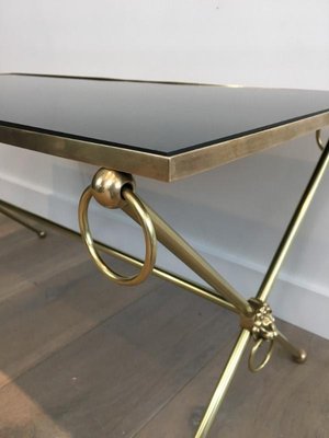 black and brass coffee table