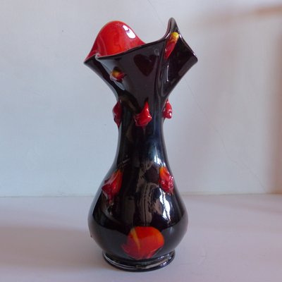 Large Murano Glass Vase With Wavy Edge 1950s For Sale At Pamono