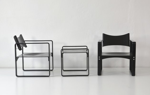 Side Table 2 Easy Chairs By Verner Panton For Thonet 1960s For Sale At Pamono