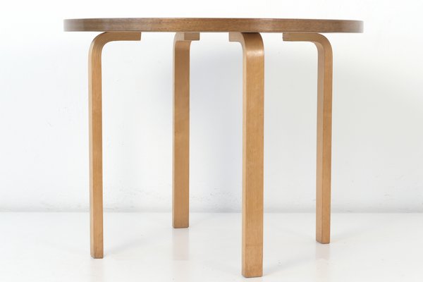 Small Vintage Round Dining Table By Alvar Aalto For Artek For Sale