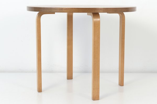 Small Vintage Round Dining Table By Alvar Aalto For Artek For Sale