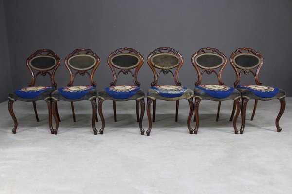 Antique Walnut Dining Chairs From C Culyer Of Holland Sons Set Antique Walnut Dining Chairs From C Culyer Of Holland Sons