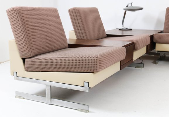 Mid Century Model Pluraform Modern Sofas With Wenge Coffee Tables By Mid Century Model Pluraform Modern Sofas With Wenge Coffee Tables By Rolf Benz 1964