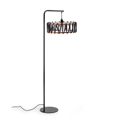 Black Macaron Floor Lamp with Large 