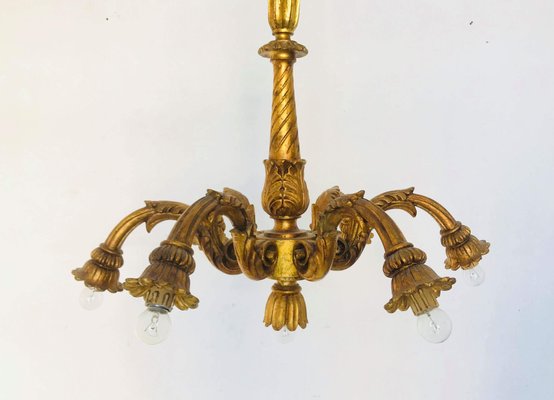 Vintage Italian Wooden Chandelier With Seven Lights For Sale At Pamono Vintage Italian Wooden Chandelier with Seven Lights 2 - Vintage Italian Wooden Chandelier With Seven Lights For Sale At Pamono