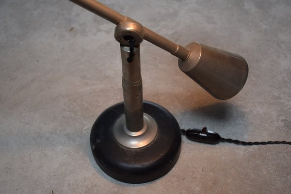 Desk Lamp With Articulated Brass Arms By Edouard Wilfred Buquet