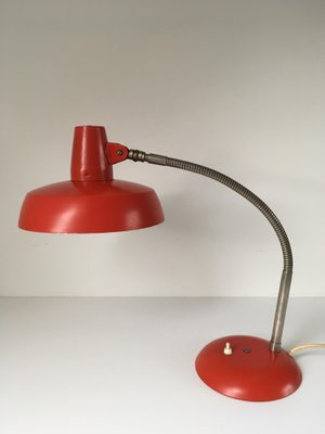 Vintage Industrial Red Desk Lamp From Sis 1950s For Sale At Pamono