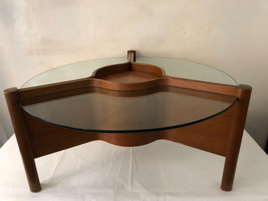Vintage British Coffee Table with Bar for sale at Pamono
