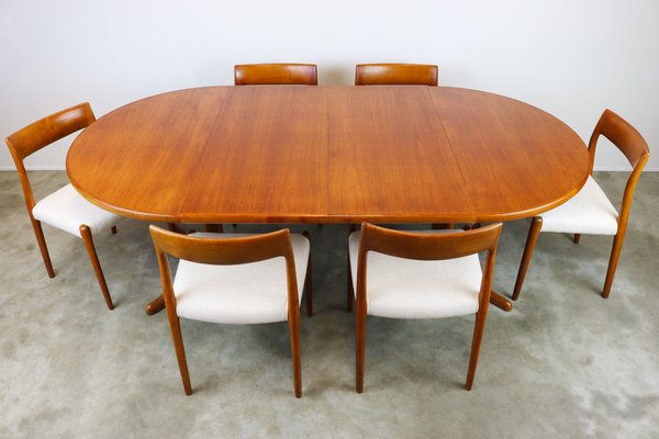 Large Danish Model 77 Dining Set By Niels Otto Møller For J L Large Danish Model 77 Dining Set By Niels Otto Møller For J L Møllers 1950s 14