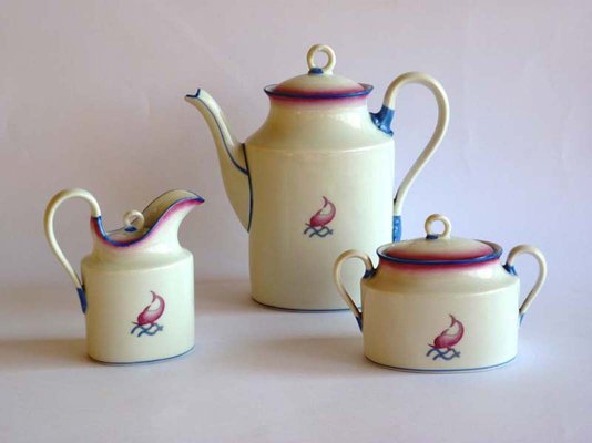 Porcelain Set by Gio Ponti for Richard Ginori, 1930s, Set of 3 for