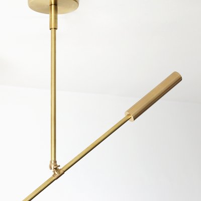 Modern Counterbalance Pendant Lamp in Solid Brass from Balance