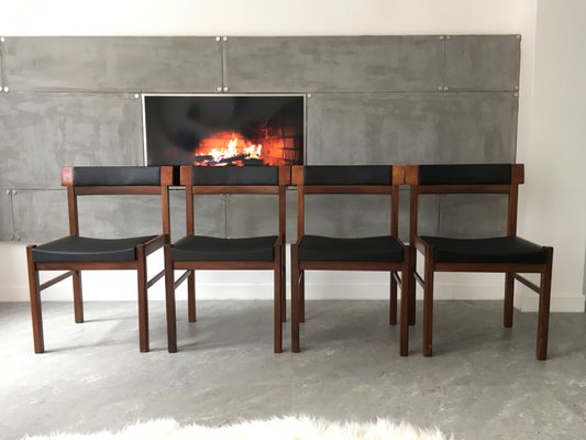 Mid Century Danish Dining Chairs By Anders Jensen Set Of 4