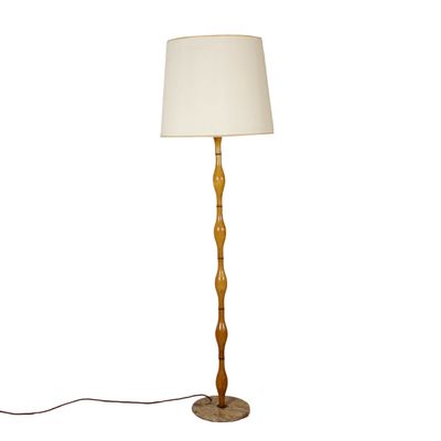 Vintage Floor Lamp In Brass Ceramic Fabric For At Pamono Vintage Floor Lamp In Brass Ceramic Fabric 1