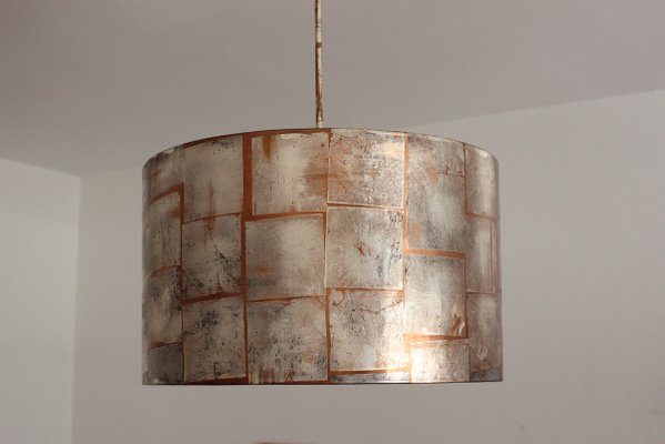 Lampada a sospensione in foglia d\'argento di Idealheim, 1961 in ... Lampada a sospensione in foglia d\'argento di Idealheim, 1961 in ...