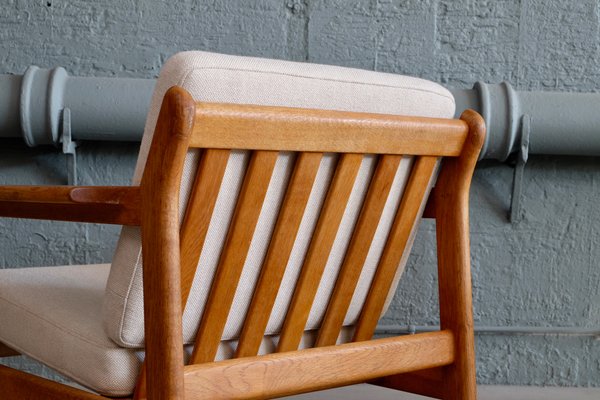 Set of Model 227 Easy Chairs with Footstool by Borge Mogensen for