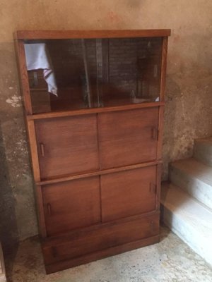 Mid Century French Library Cabinet With Gl Sliding Doors 1950s Mid Century French Library Cabinet With Gl Sliding Doors 1950s