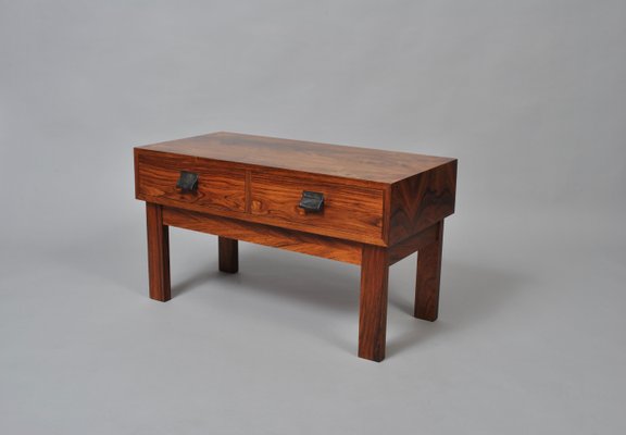Danish Rosewood Low Side Table With Drawers 1960s For Sale At Pamono