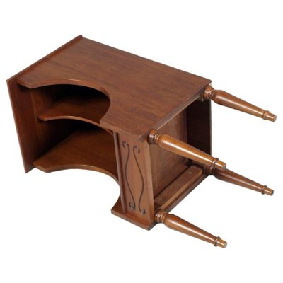Vintage Walnut Magazine Rack Or Nightstand 1940s For Sale At Pamono