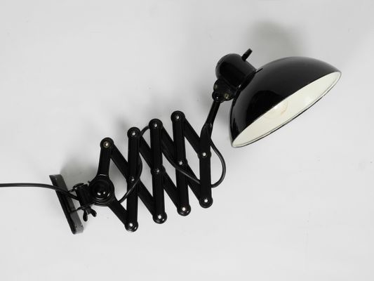 Mid Century Modell 6614 Scheren Wandlampe In Schwarz Von Christian