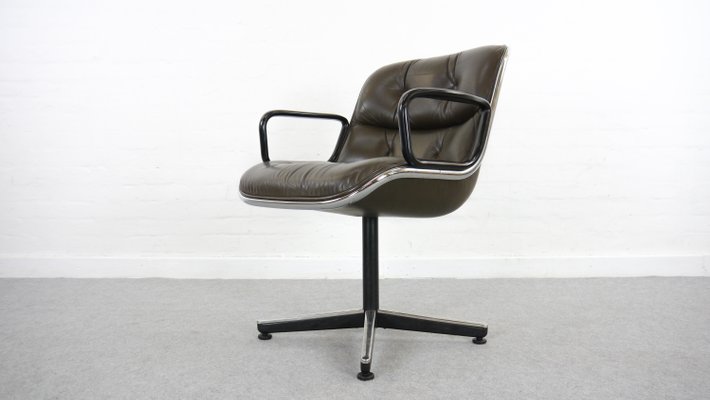 Leather Executive Desk Chair By Charles Pollock For Knoll Leather Executive Desk Chair By Charles Pollock For Knoll International 1963 2