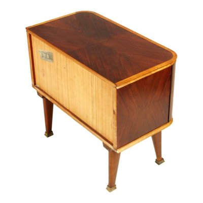 Mid Century Art Deco Walnut Burl Inlaid Nightstands From Consorzio Esposizione Mobili Cantu Set Of 2 For Sale At Pamono