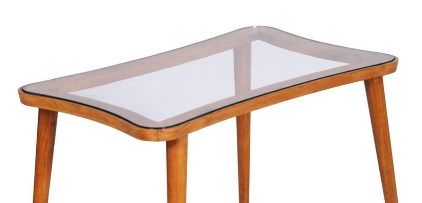 Mid century modern coffee 2024 table with glass top