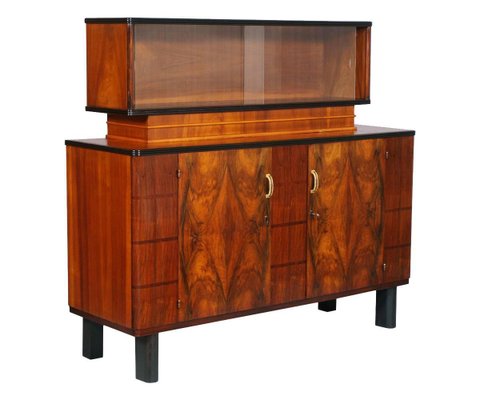 Sinatra Cabinet in Solid Walnut Wood and Polished Brass For Sale at 1stDibs