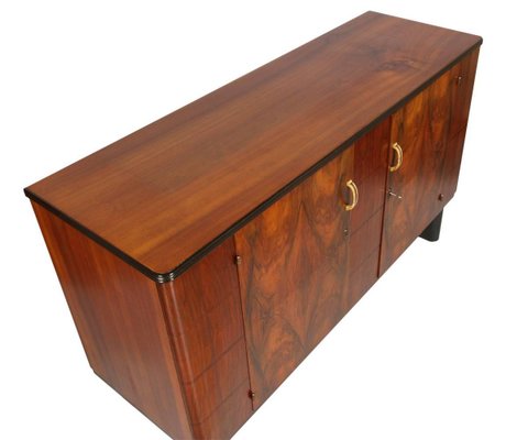 Sinatra Cabinet in Solid Walnut Wood and Polished Brass For Sale at 1stDibs