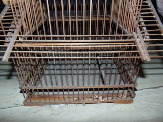 Art Deco Wooden Birdcage